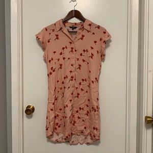 Floral button down dress